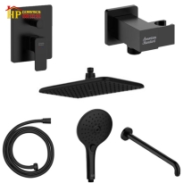 BỘ SEN TẮM NÓNG LẠNH ÂM TƯỜNG MÀU ĐEN AMERICAN STANDARD WF-1321MB CHÍNH HÃNG