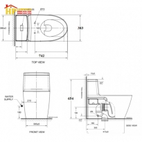 BÀN CẦU KHỐI AMERICAN STANDARD VF-1808T CHÍNH HÃNG