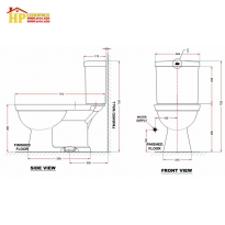 BÀN CẦU HAI KHỐI AMERICAN STANDARD VF-2013 CHÍNH HÃNG