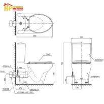 BÀN CẦU HAI KHỐI THOÁT NGANG TOTO CS945PDT10 CHÍNH HÃNG