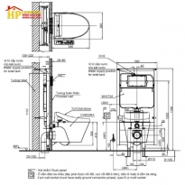 BÀN CẦU TREO TƯỜNG TOTO CW822RA-TC600VS-WH172A-MB175M#SS CHÍNH HÃNG