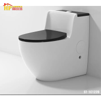 BÀN CẦU KHỐI TRẮNG NẮP ĐEN 122D CAO CẤP GIÁ RẺ