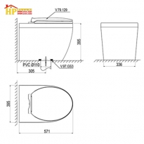BÀN CẦU ĐẶT SÀN VIGLACERA V.10.TL1 CHÍNH HÃNG