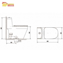 BÀN CẦU KHỐI VIGLACERA V68 CHÍNH HÃNG