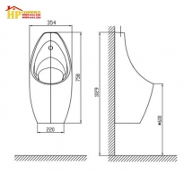 BỒN TIỂU TREO TƯỜNG AMERICAN STANDARD WP-6737B CHÍNH HÃNG