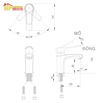 VÒI LAVABO NÓNG LẠNH INAX LFV-312S CHÍNH HÃNG