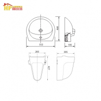 CHẬU LAVABO TREO TƯỜNG VIGLACERA BS409+BS502 CHÍNH HÃNG