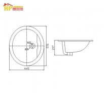 CHẬU LAVABO ÂM BÀN VIGLACERA CD1 CHÍNH HÃNG