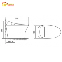 BÀN CẦU THÔNG MINH VIGLACERA  V-SMART V93.GW CHÍNH HÃNG
