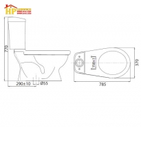 BÀN CẦU HAI KHỐI VIGLACERA VI28 CHÍNH HÃNG