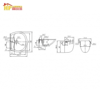 CHẬU LAVABO TREO TƯỜNG VIGLACERA  V39  CHÍNH HÃNG