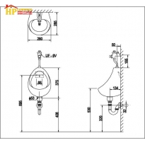 BỒN TIỂU TREO TƯỜNG INAX  U-116V CHÍNH HÃNG