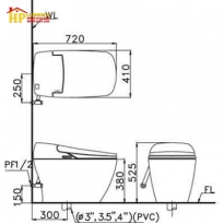 BÀN CẦU THÔNG MINH CAESAR  CA1380H CHÍNH HÃNG