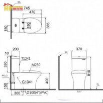 BÀN CẦU CAESAR NẮP CƠ CD1341+TAF060 CHÍNH HÃNG