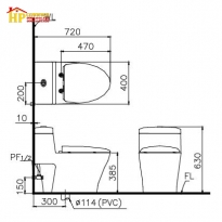 BÀN CẦU KHỐI CAESAR CD1356 CHÍNH HÃNG
