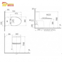 BÀN CẦU MỘT KHỐI NẮP CƠ CAESAR CD1395+TAF060 CHÍNH HÃNG