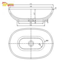 CHẬU LAVABO ĐẶT BÀN VIGLACERA CD15 CHÍNH HÃNG