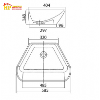 CHẬU LAVABO ĐẶT BÀN VIGLACERA CD16 CHÍNH HÃNG