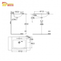 CHẬU LAVABO ÂM BÀN AMERICAN STANDARD WP-F507 CHÍNH HÃNG