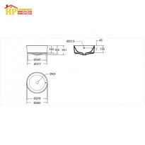 CHẬU LAVABO ĐẶT BÀN AMERICAN STANDARD 0509-WT CHÍNH HÃNG