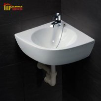 CHẬU LAVABO TREO TƯỜNG GÓC CAESAR L2014 CHÍNH HÃNG