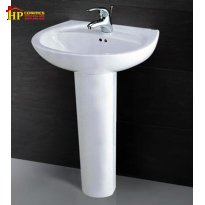 LAVABO TREO TƯỜNG CHÂN ĐỨNG CAESAR L2220+P2437 CHÍNH HÃNG