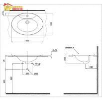 CHẬU LAVABO ÂM BÀN TOTO L909C CHÍNH HÃNG