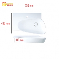 CHẬU LAVABO ĐẶT BÀN CAESAR LF5364 CHÍNH HÃNG
