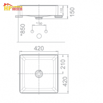 CHẬU LAVABO ĐẶT BÀN AMERICAN STANDARD WP-F411 CHÍNH HÃNG