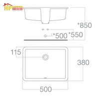LAVABO ÂM BÀN AMERICAN STANDARD  WP-F514 CHÍNH HÃNG