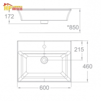 CHẬU LAVABO ĐẶT BÀN AMERICAN STANDARD WP-F525 CHÍNH HÃNG
