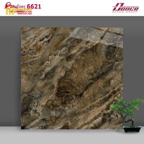 Gạch 60x60 Bóng Kiếng Vân Đá Nâu Porcelain