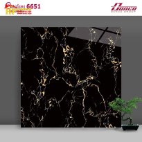 Gạch 60x60 Ốp Lát Phòng Khách Đen Vân Cam