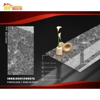 GẠCH LÁT NỀN 60X120 VÂN ĐÁ MARBLE XÁM ĐẬM 075