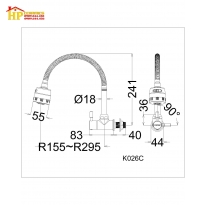 VÒI RỬA CHÉN LẠNH GẮN TƯỜNG CAESAR K026C CHÍNH HÃNG