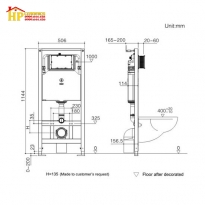 KÉT NƯỚC ÂM TƯỜNG AMERICAN STANDAD G3004A CHÍNH HÃNG