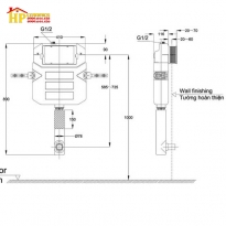 KÉT NƯỚC ÂM TƯỜNG TOTO  WH060 CHÍNH HÃNG