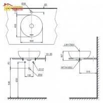 CHẬU LAVABO ĐẶT BÀN TOTO  LT1706 CHÍNH HÃNG