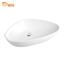 LAVABO SỨ TRẮNG ĐẶT BÀN HÌNH TAM GIÁC L6023