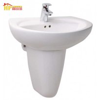 LAVABO TREO TƯỜNG CHÂN NGẮN CAESAER L2220/P2443 CHÍNH HÃNG