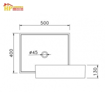 CHẬU LAVABO ĐẶT BÀN CAESAR LF5254 CHÍNH HÃNG
