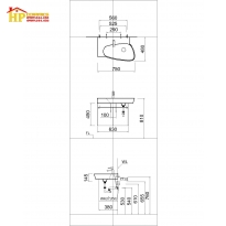 TỦ LAVABO CAESAR LF5364+EH05362ADV CHÍNH HÃNG