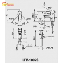 VÒI LAVABO NÓNG LẠNH INAX LFV-1002S CHÍNH HÃNG