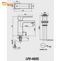 VÒI LAVABO NÓNG LẠNH INAX LFV-402S CHÍNH HÃNG