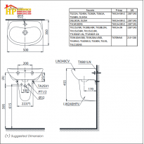 CHẬU LAVABO CHÂN TREO TOTO LHT240CS CHÍNH HÃNG