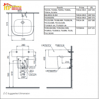 CHẬU LAVABO TREO TƯỜNG CHÂN TREO TOTO  LHT767CRXW CHÍNH HÃNG