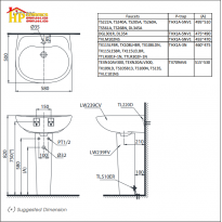 LAVABO TREO TƯỜNG CHÂN DÀI TOTO LPT239C CHÍNH HÃNG