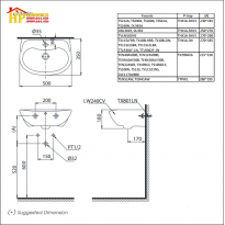 CHẬU LAVABO TREO TƯỜNG TOTO LT240CS CHÍNH HÃNG
