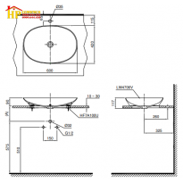 CHẬU LAVABO ĐẶT BÀN TOTO LT4706 CHÍNH HÃNG