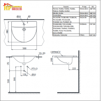 CHẬU LAVABO DƯƠNG BÀN TOTO  L946C CHÍNH HÃNG